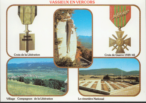 carte postale du Musée de la Résistance de Vassieux
